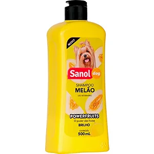Shampoo Melão Sanol Dog Powerfruits Amarelo 500ml