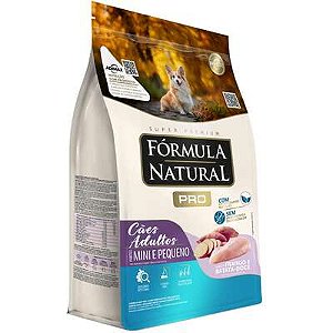 Ração Fórmula Natural Pró Cães Adultos Raças Minis e Pequenas Sabor Frango e Batata Doce 1kg