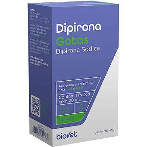 Analgésico Dipirona Biovet em Gotas 20 ml