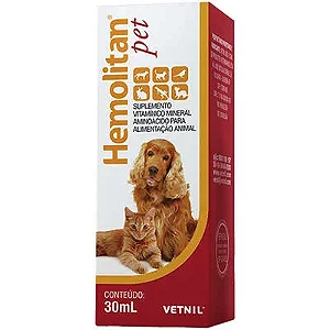 Suplemento Vitamínico Hemolitan Pet Gotas 30ml