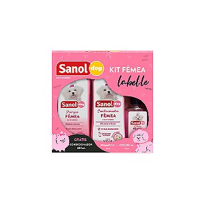 Kit Sanol Dog Shampoo, Condicionador e Colônia para Cães Fêmeas