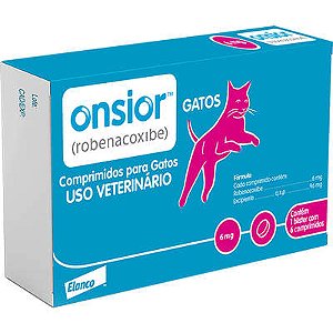 Anti-Inflamatório Onsior para Gatos acima de 6mg C/6 Comprimidos
