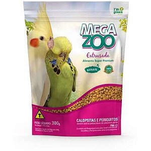 Ração Extrusada Megazoo para Calopsitas e Periquitos 300g