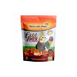Ração Reino das Aves Gold Mix Calopsita para Pássaros 500g