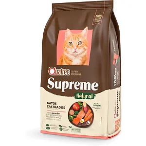 Ração Quatree Supreme Gatos Castrados Salmão e Batata Doce 1kg