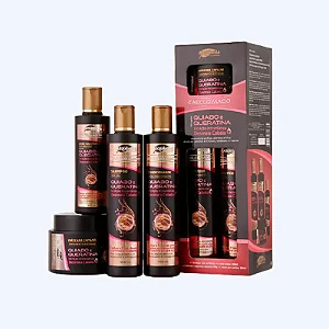 Kit Capilar Cabelo Macio Quiabo e Queratina Profissional