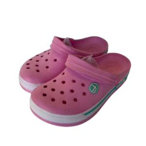 Babuche Tradicional Rosa com Faixa Verde