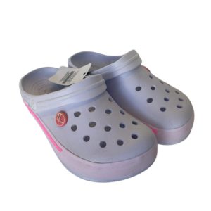 Babuche Tradicional Branco com Faixa Pink