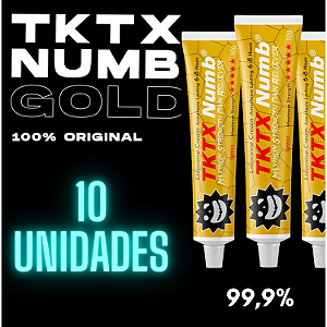 KIT 10 POMADAS GOLD NUMB 99,9%