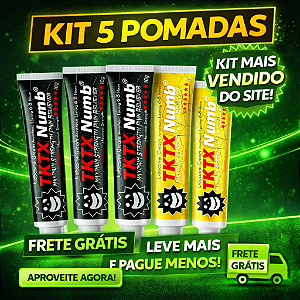 Kit 5 Pomadas Numb 99,9% + FRETE GRÁTIS
