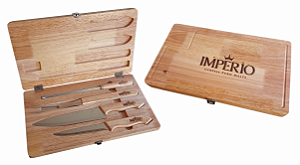 KIT CHURRASCO 4 PECAS - BAMBU TUNIC MADE IMPERIO