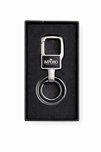 CHAVEIRO IMPERIO PREMIUM PRETO AÇO ESCOVADO MOD 02 TUNIC PRET IMPERIO