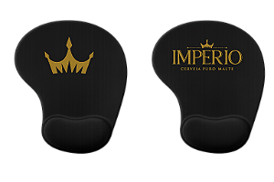 MOUSE PAD IMPERIO COROA PRETO C/APOIO PUNHO TUNIC PRET IMPERIO