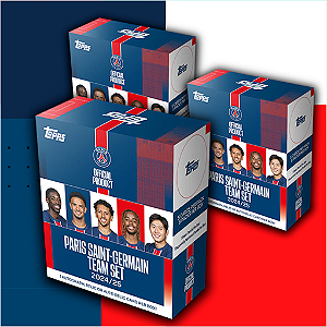 51 - Break Rookie Prime - Team Set PSG 2024/25 - Escolha seu jogador - 3 Hobby Box (90 cards)
