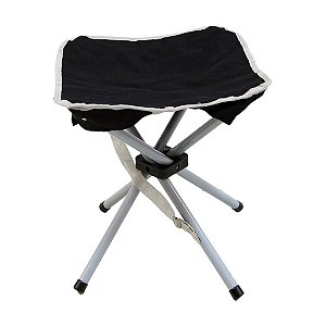 Banqueta Stool Preta NTK Dobrável e Suporta até 80kg