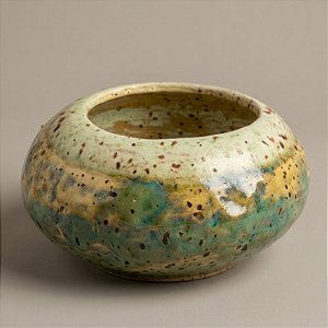 Vaso Cumbuca Algas do Sertão em Cerâmica Autoral Verde Seridó | COMTORNO