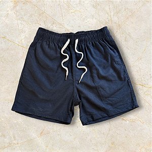 Shorts Linho Preto - Tamanho G
