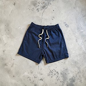 Shorts Linho Azul Marinho - Tamanho G