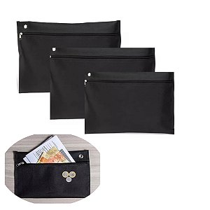 Pasta Malote Com Zíper Escritório Contabilidade Kit Com 3