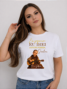 CAMISA “FREI GILSON CRIANÇA” “EU SEGUIREI” 100% ALGODÃO FIO 30.1 PREMIUM