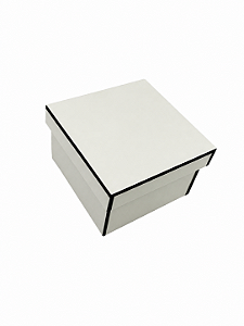 CAIXA 8x8x5 EM MDF BRANCO COM TAMPA