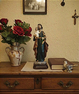 Imagem São José 27cm gesso luxo