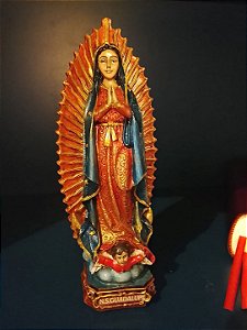 Imagem Nossa Senhora de Guadalupe (21 cm) – Resina Premium Pintado à Mão