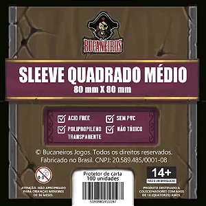 Sleeve Quadrado Médio (80 x 80) Bucaneiros