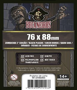 Sleeve Customizado para Zombicide 2° ED/ Black Plague / Green Horde / Dark Side / Invader - Ficha de Sobrevivente (76 x 88) Bucaneiros