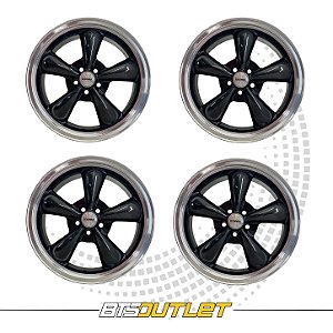 Roda Aro 17 Tala 7 5x100 Kromma KR1460 Preto Brilhante(Jogo)