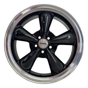 Roda Aro 17 Tala 7 5x100 Kromma KR1460 Preto Brilhante(Jogo)