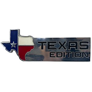 Logo TEXAS EDITION Prata Azul Verm Branco Original Ford F-250