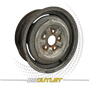 Roda Aro 14 Tala 5 5x114 Original GM Caravan Opala Prata