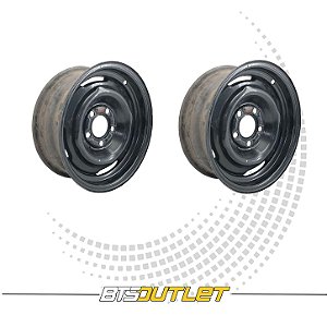 Roda Aro 14 Tala 5 5x114 Ferro Paralela Ford Maverick (Par)