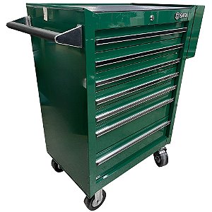 Carrinho Ferramentas Oficina Mecânico Verde 7 Gavetas Sata
