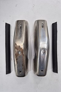 BATENTE DO PARA-CHOQUE DIANTEIRO FORD MAVERICK (CROMADO) (PAR)(ORIGINAL)
