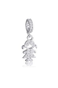 Berloque de pulseira pandora menina - PRATA 925