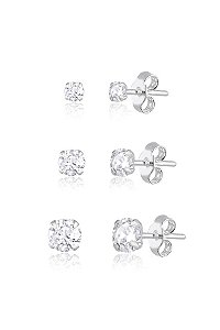 BRINCO CRAVEJADO UNISSEX - PRATA 925