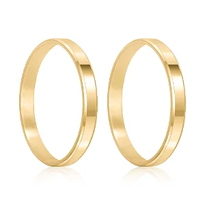Par de alianças Belle 2mm de casamento ouro 18k