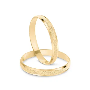 Par de alianças Aria 2mm de casamento ouro 18k