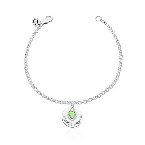 Pulseira feminina Prata Personalizada com nome - PRATA 925