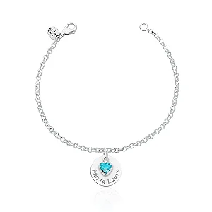 Pulseira feminina Prata Personalizada com nome - PRATA 925