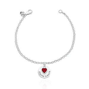 Pulseira feminina Prata Personalizada com nome