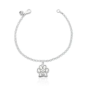 Pulseira feminina Prata Personalizavel Pet