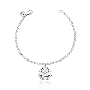Pulseira feminina Prata Personalizavel Pet