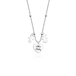 Colar familia bolinha Personalizado - PRATA 925