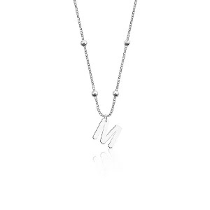 Colar Bolinha Personalizado com Letra Pendurada Personalizado - PRATA 925