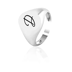 Anel Personalizado Oval unissex - PRATA 925