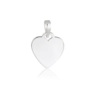 Pingente unissex Personalizado Coração - PRATA 925