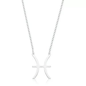 Colar feminino Signo Peixes  - PRATA 925